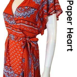 Paper Heart Boho Wrap Dress